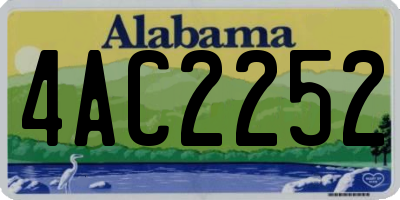 AL license plate 4AC2252