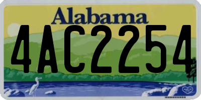 AL license plate 4AC2254