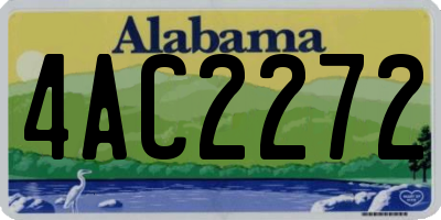 AL license plate 4AC2272