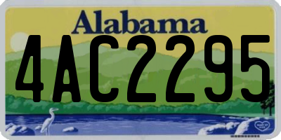 AL license plate 4AC2295