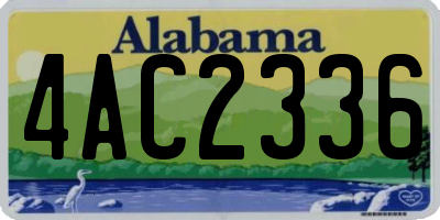 AL license plate 4AC2336