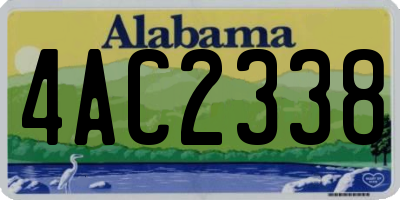 AL license plate 4AC2338