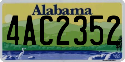 AL license plate 4AC2352
