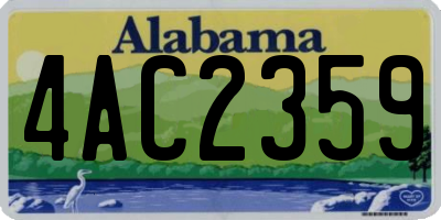 AL license plate 4AC2359