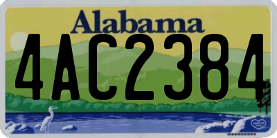 AL license plate 4AC2384