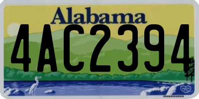 AL license plate 4AC2394