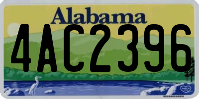 AL license plate 4AC2396