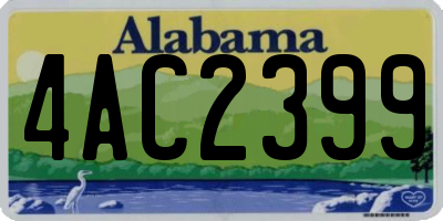 AL license plate 4AC2399