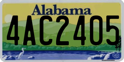AL license plate 4AC2405