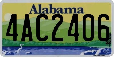 AL license plate 4AC2406