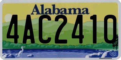 AL license plate 4AC2410