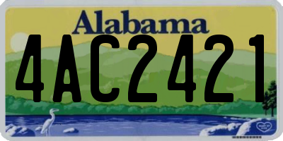 AL license plate 4AC2421