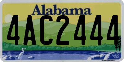 AL license plate 4AC2444