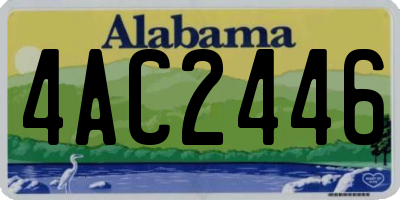 AL license plate 4AC2446