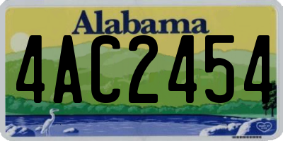 AL license plate 4AC2454