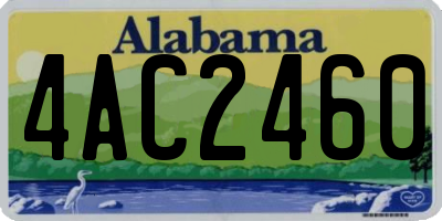 AL license plate 4AC2460