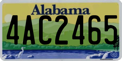 AL license plate 4AC2465