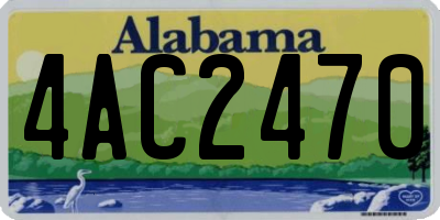 AL license plate 4AC2470