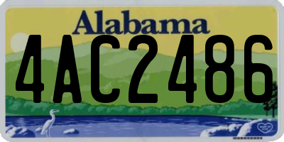 AL license plate 4AC2486