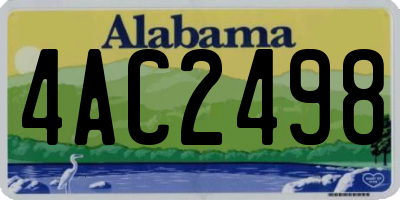 AL license plate 4AC2498