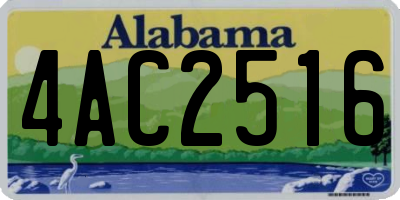 AL license plate 4AC2516