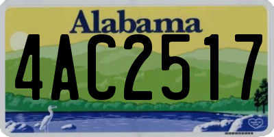 AL license plate 4AC2517