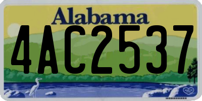 AL license plate 4AC2537