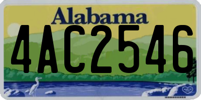 AL license plate 4AC2546