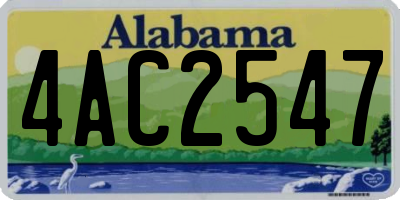 AL license plate 4AC2547