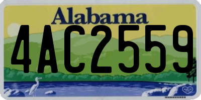 AL license plate 4AC2559