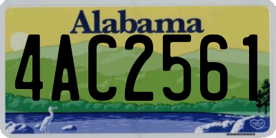 AL license plate 4AC2561