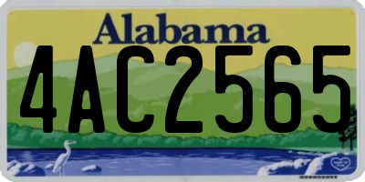 AL license plate 4AC2565