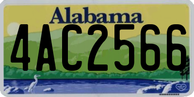 AL license plate 4AC2566