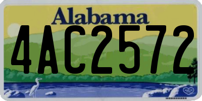 AL license plate 4AC2572