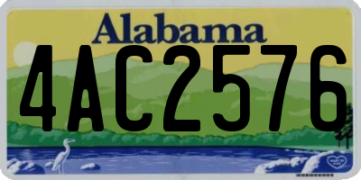 AL license plate 4AC2576