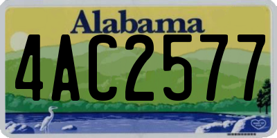 AL license plate 4AC2577
