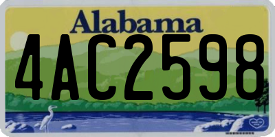 AL license plate 4AC2598
