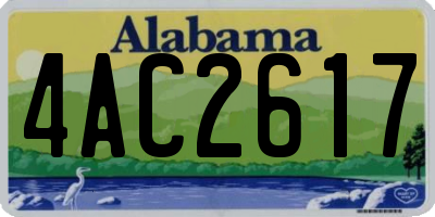AL license plate 4AC2617