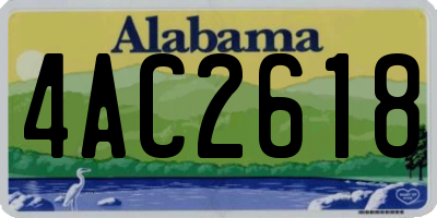 AL license plate 4AC2618