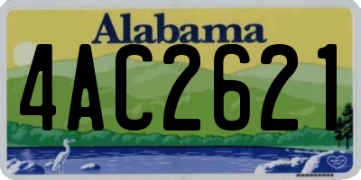 AL license plate 4AC2621