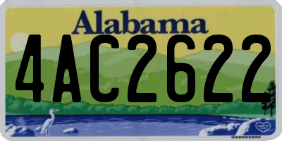 AL license plate 4AC2622