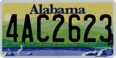 AL license plate 4AC2623