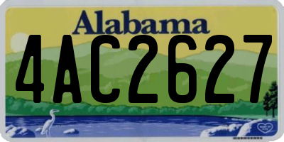 AL license plate 4AC2627