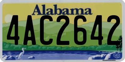 AL license plate 4AC2642