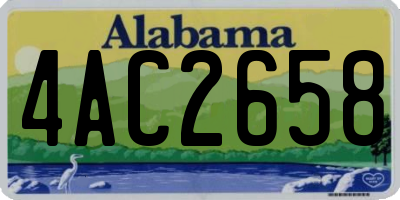 AL license plate 4AC2658