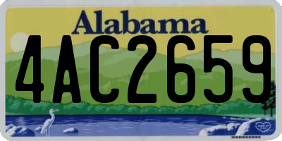 AL license plate 4AC2659