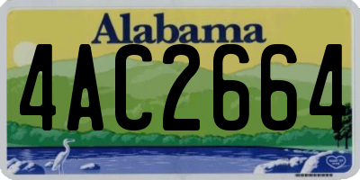 AL license plate 4AC2664