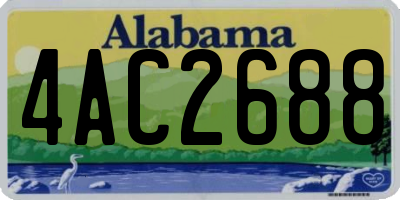 AL license plate 4AC2688