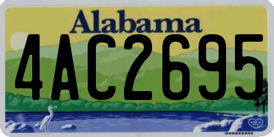 AL license plate 4AC2695