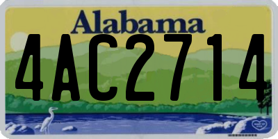 AL license plate 4AC2714